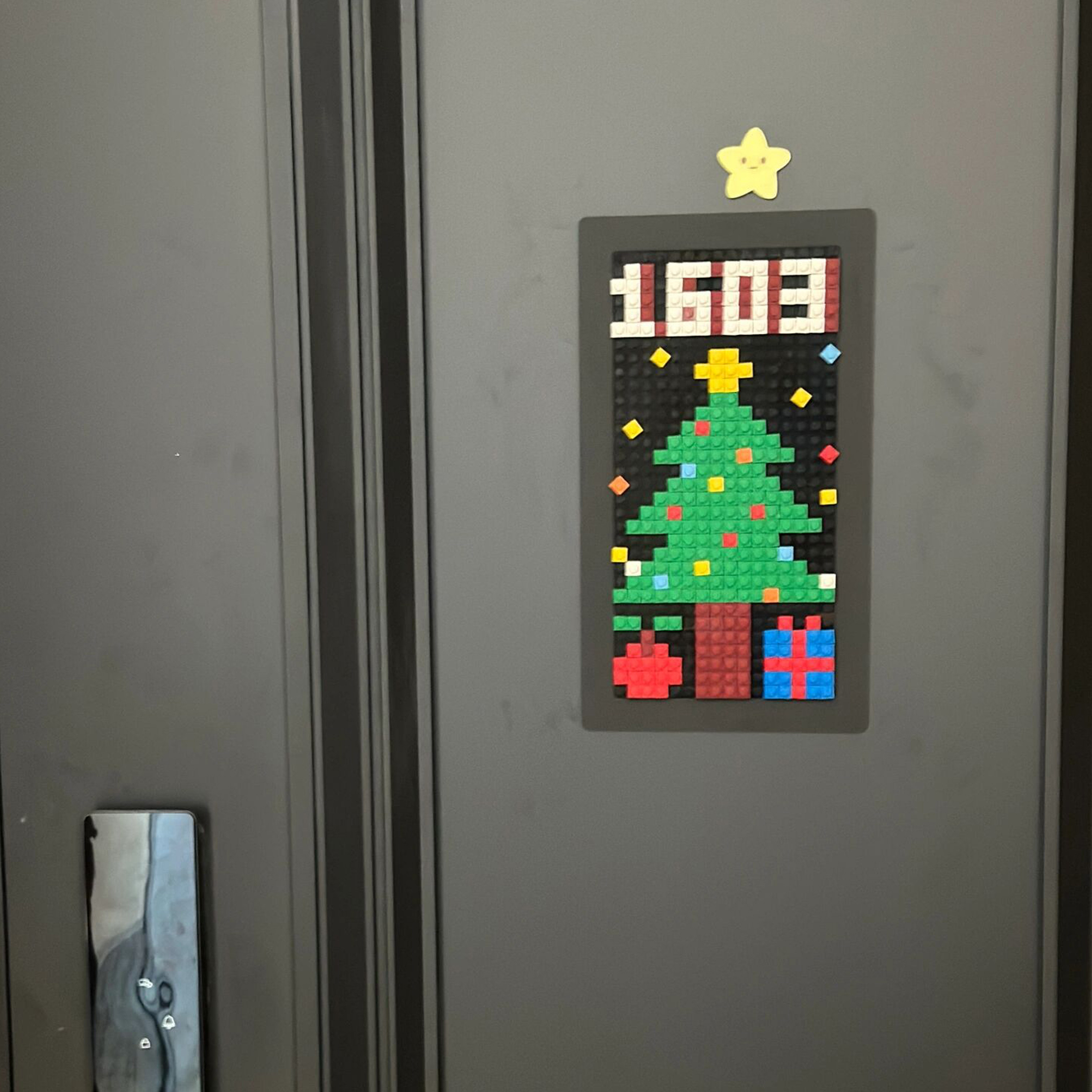 Building block plate number decorated in the door Minjuku Residential company creative diy hand card digital home cute-Taobao