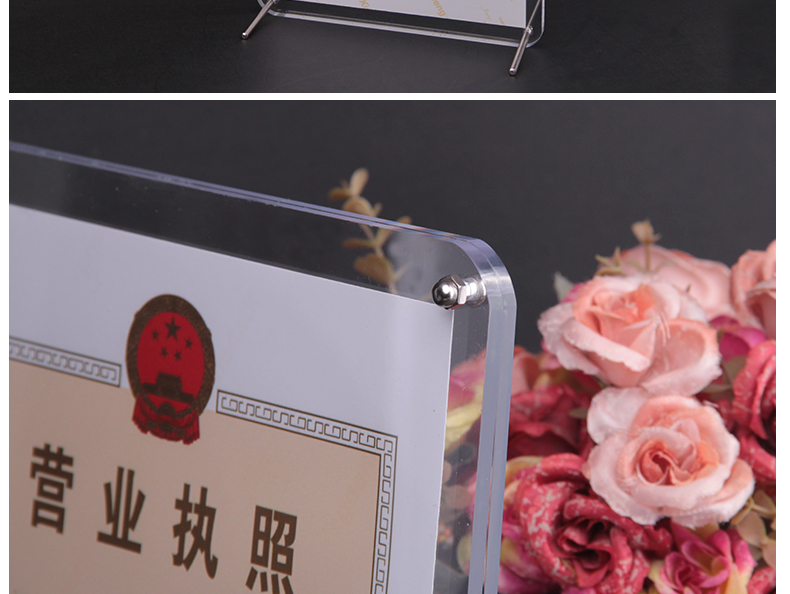 Khung ảnh pha lê acrylic tròn Khung plexiglass Đặt 7 10 12 inch A4 Giấy chứng nhận Hộp giải thưởng Tùy chỉnh - Kính kính râm cận