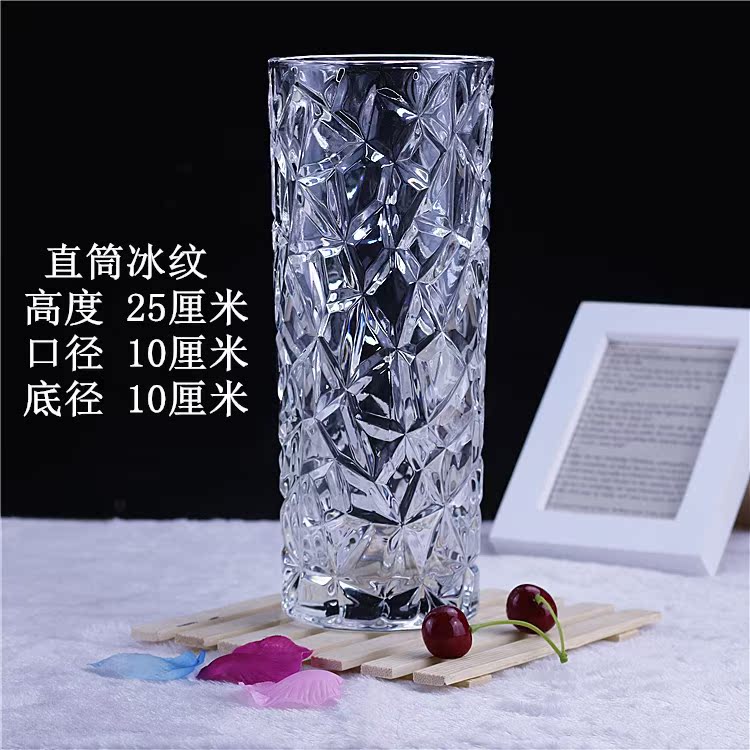 Đơn giản hiện đại tre giàu thêm lớn trong suốt kính dầy vase thủy canh phòng khách từ sàn đến trần lắc pha lê.