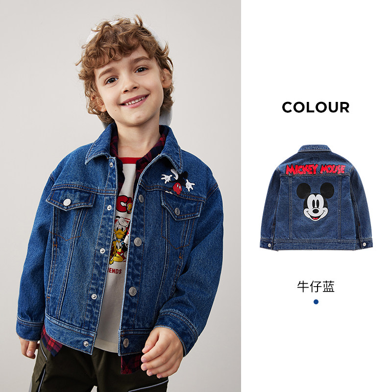 Disney baby 迪士尼 2021秋季款 儿童牛仔外套 天猫优惠券折后￥139包邮（￥169-30）男、女童90~150码4色可选