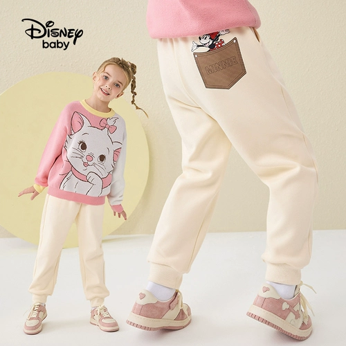 Дисней, штаны, демисезонный детский бархатный пуховик, увеличенная толщина