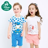 Дисней, детская летняя летняя одежда, жилет подходит для мужчин и женщин, детские спортивные штаны, короткий рукав