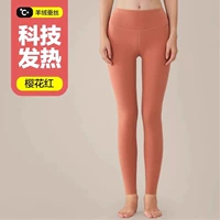 Тонкий бархат с дальним инфракрасным нагревом [кашемировая шелковая нашивка на талии] вишневый цвет красный