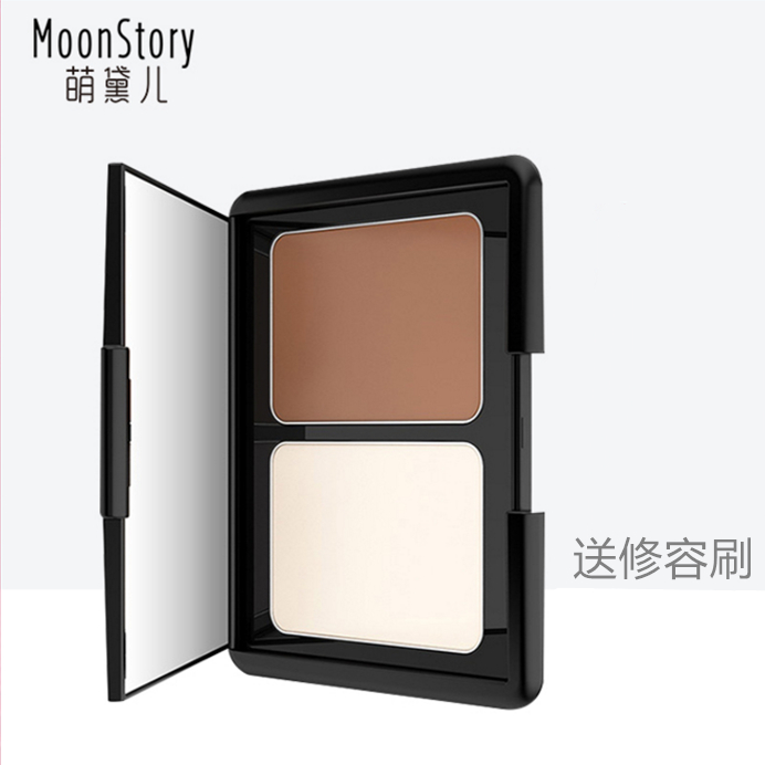 Meng Dei High Light Shadow Bicolor Color Repair Powder Pan Nose Movie and Shine Side Shadow Highlight powder Pizza Delivery Repair Brush