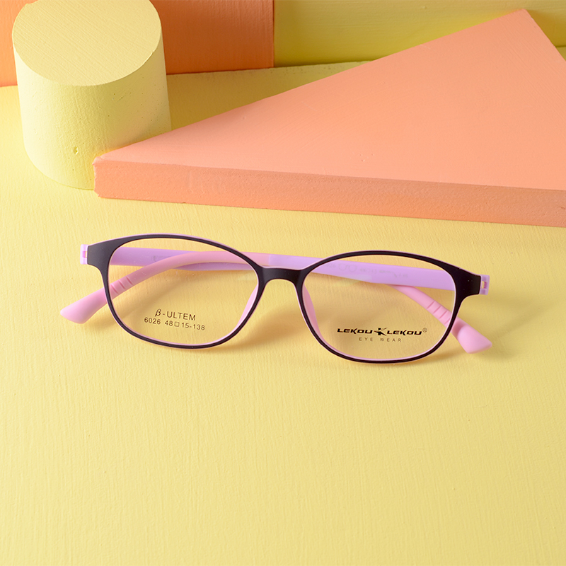 Myopia transparent frame glasses vegan glasses round face large face 6026 6026 48-15 34 34 127