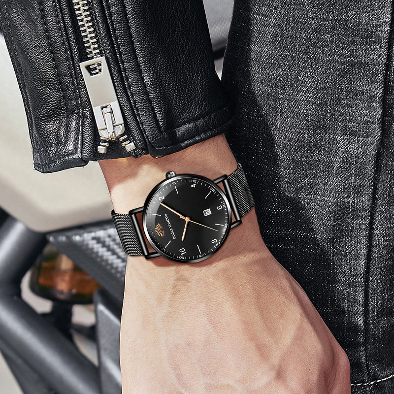 Watch Male Student Trend Electronic Fully Automatic Mechanical Watch Quartz Men Bully Waterproof Black Tech Starry Sky Male Watch