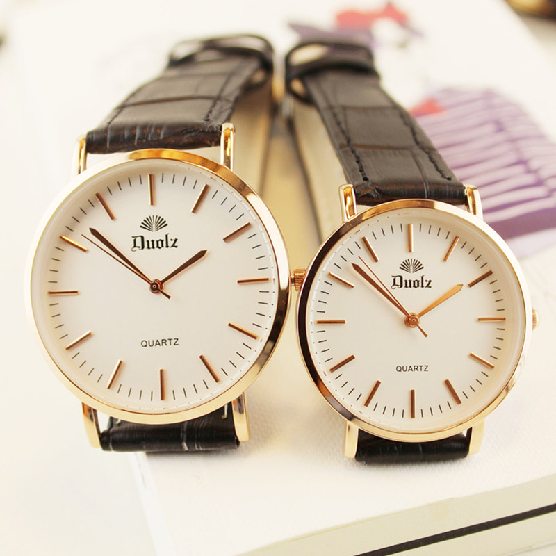 Dorenz fashion Rome leather strap watches waterproof hand meters male retro student Korean version of the Han edition Brief Trend uzzang