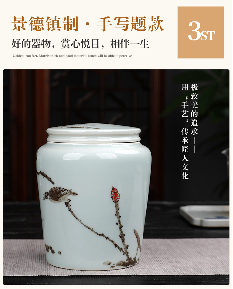 Hand - made shadow blue glaze sealing tank manual creative move fashion half jins of ceramic tea pot household utensils with parts