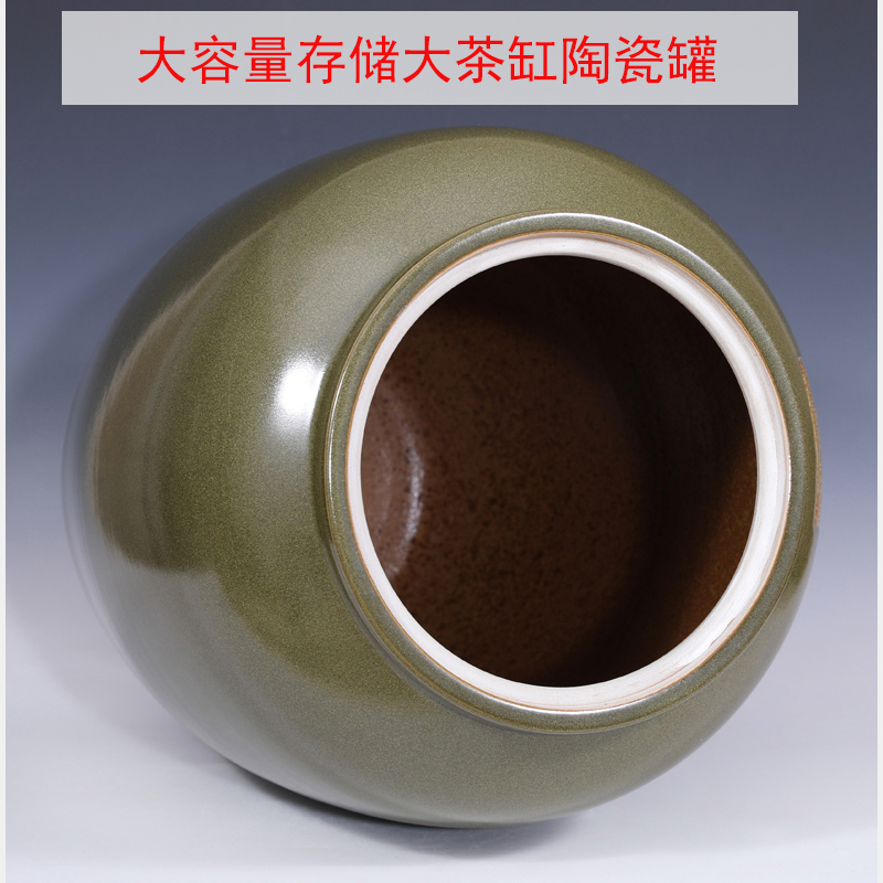 Jingdezhen ceramic tea set tea at the end of the pu 'er tea pot seal moisture large tea urn to heavy supersize