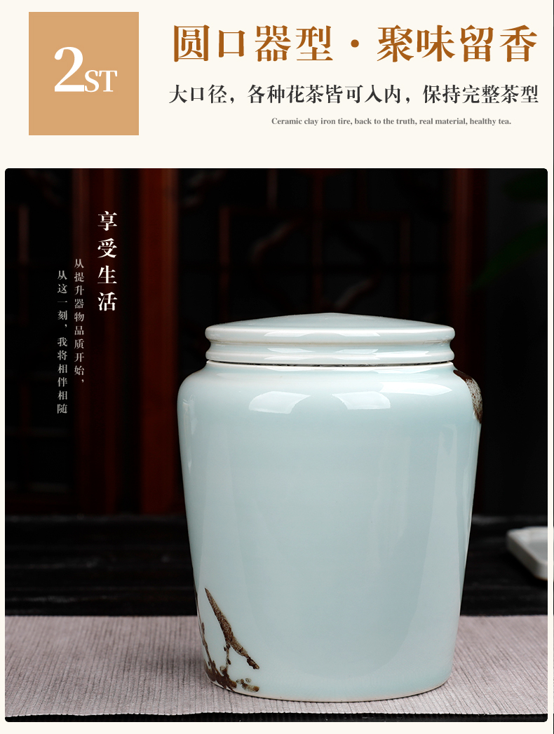 Hand - made shadow blue glaze sealing tank manual creative move fashion half jins of ceramic tea pot household utensils with parts