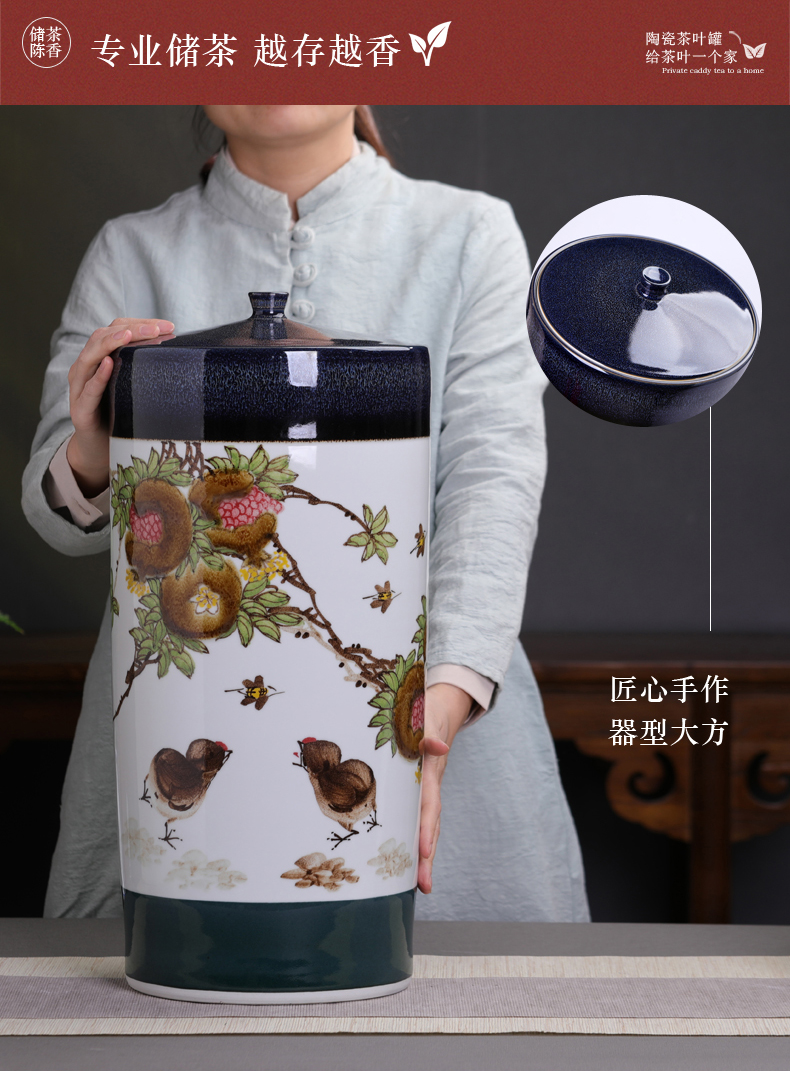 Manual 20 extra large cake ceramic tea pot large domestic large capacity puer tea tea pot cylinder