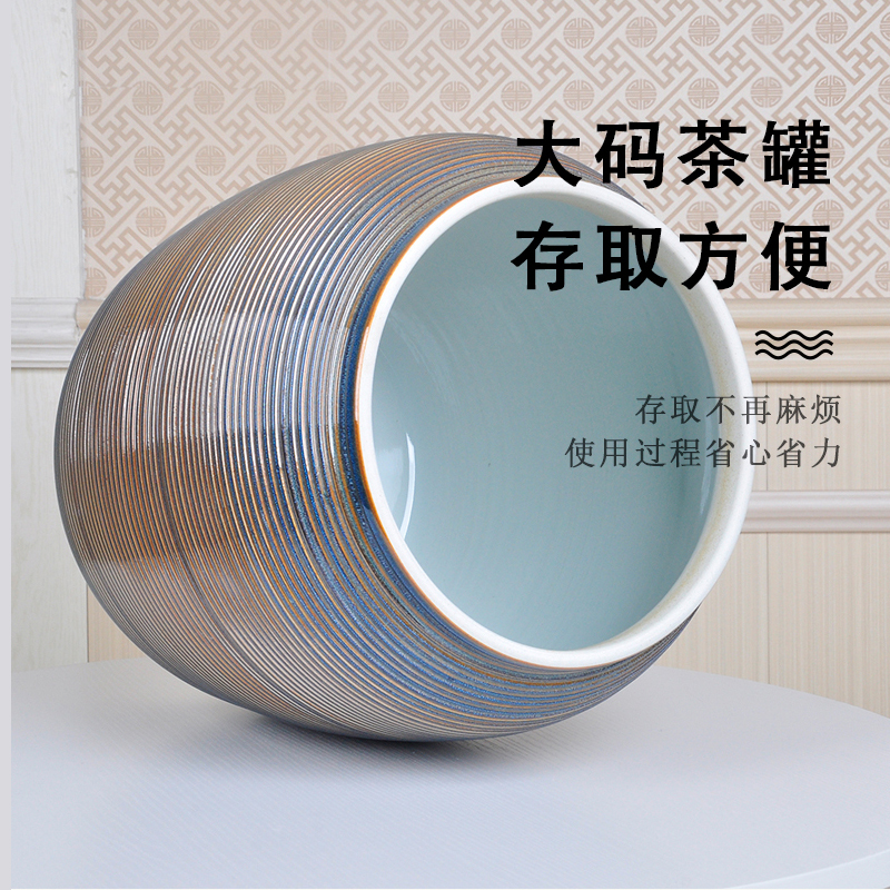 Jingdezhen porcelain pot tea POTS of puer tea cake tea box caddy fixings large seal POTS of household