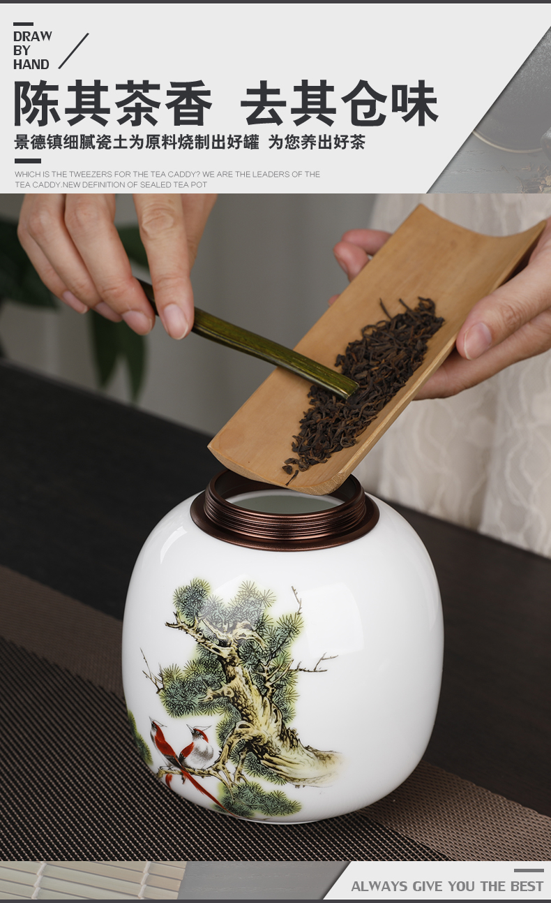 Creative painting of flowers and half jins to small ceramic pu 'er tea pot store seal pot put tea POTS of tea