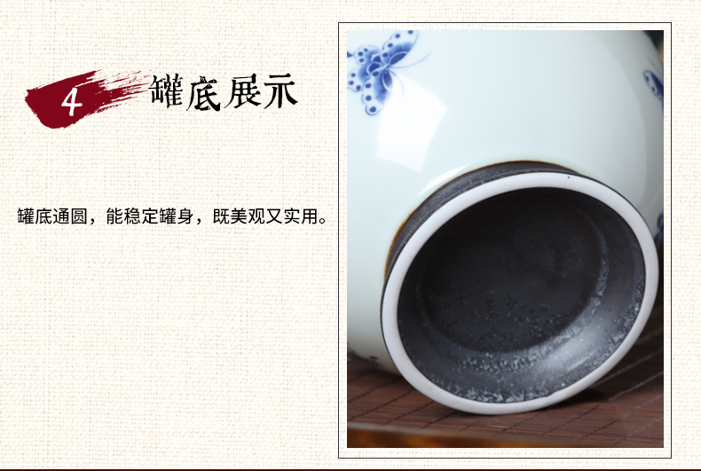 High temperature ceramic tea pot 1 to 2 jins of loose tea pu - erh tea and tea box storage tanks sealed ceramic tea POTS