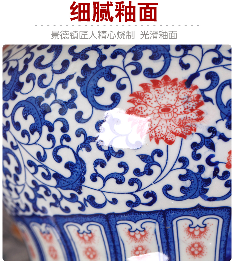 Jingdezhen ceramics caddy fixings large pu - erh tea POTS sealed storage tank tea packaging ceramic pot POTS of household