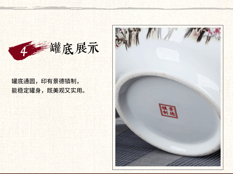 Large ceramic tea set with parts 3 caddy fixings jin the big red envelope loose tea POTS sealed storage tank moisture household