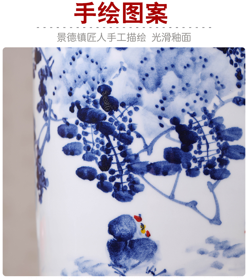 Chinese style restoring ancient ways caddy fixings ceramic furnishing articles household storage tank puer tea cake box of large size deposit receives stored tea urn