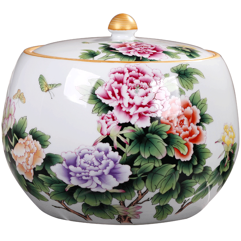 Caddy fixings put ceramic POTS sealed as cans to put tank storage tanks large pu - erh tea cake, the seventh, peulthai the ceramic pot