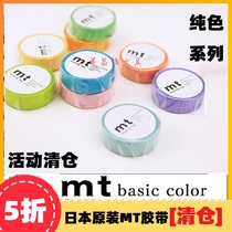 2014 Japan mt washi tape basic series hand account MT01P metal fluorescent 4 clearance treatment