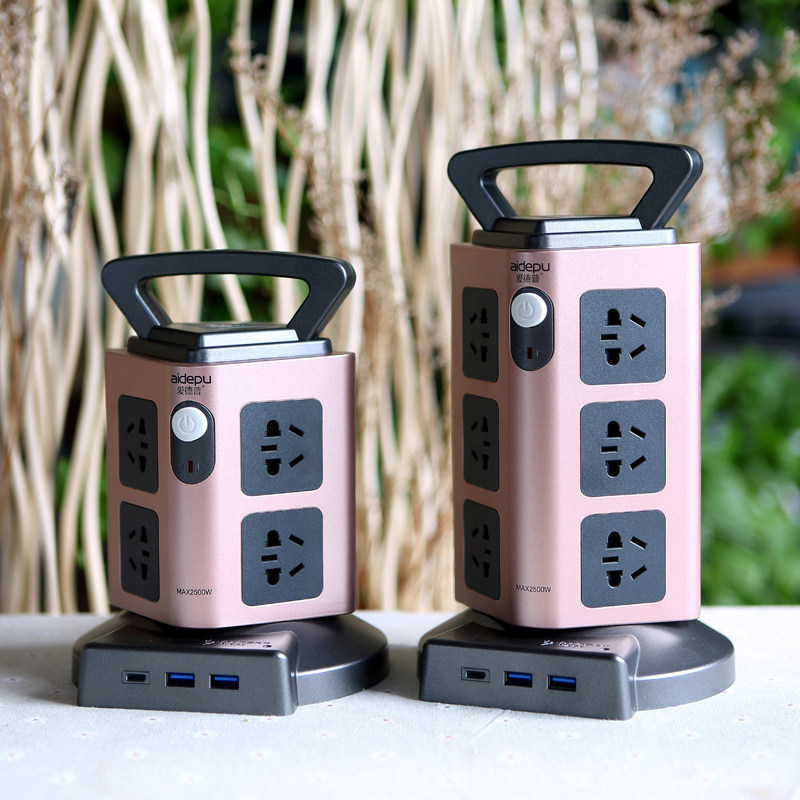 EDPU vertical USB smart socket Creative tower wiring board Household multi-function three-dimensional plug-in and plug-in board