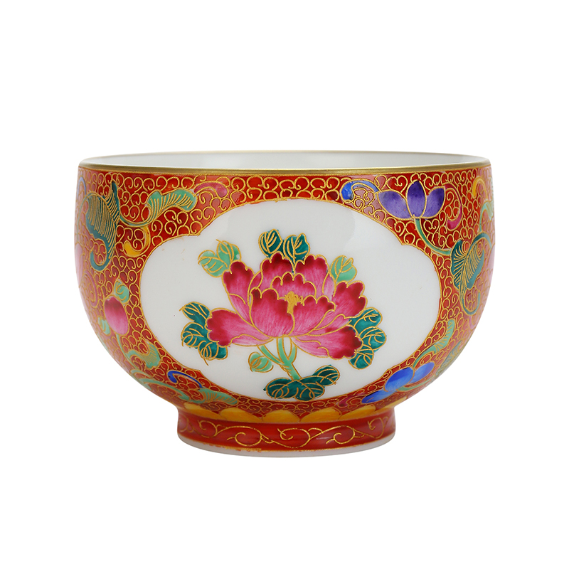 Recreation is tasted wire inlay enamel see yulan CPU master cup jingdezhen ceramic sample tea cup kung fu tea tea cups