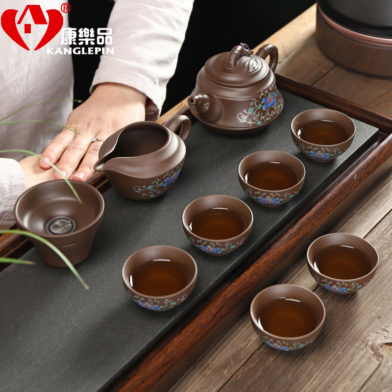 Recreational product of a complete set of yixing it steak small sets of kung fu tea set home office cup tea accessories