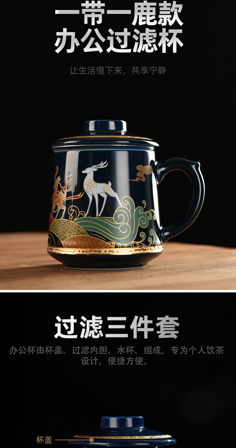 Recreation to both wind tide ceramic keller with GaiLiu silver bladder boss a cup of tea tea tea set