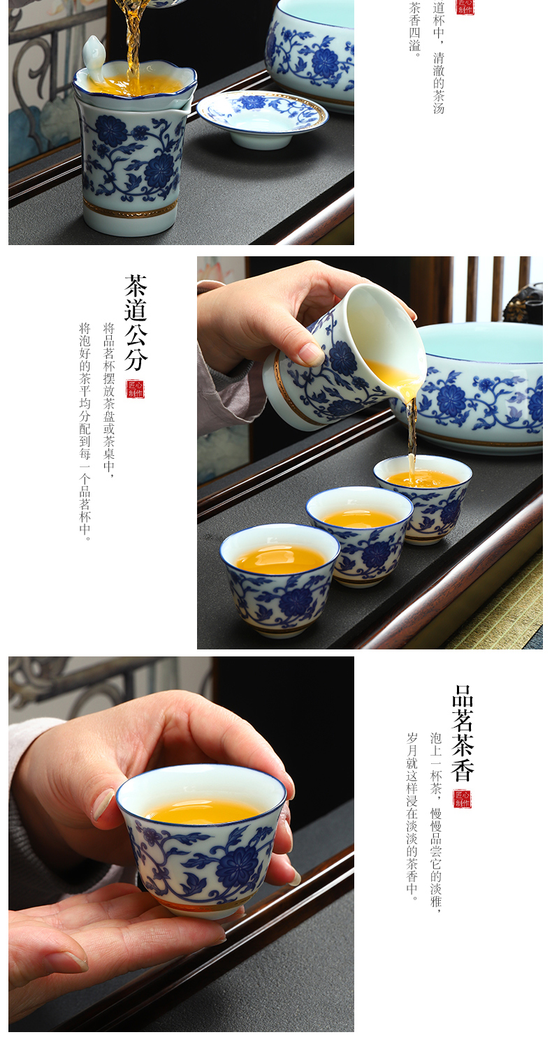 Recreation is tasted Chinese jingdezhen ceramics automatic tea set lazy office home tea tasted silver gilding the cups