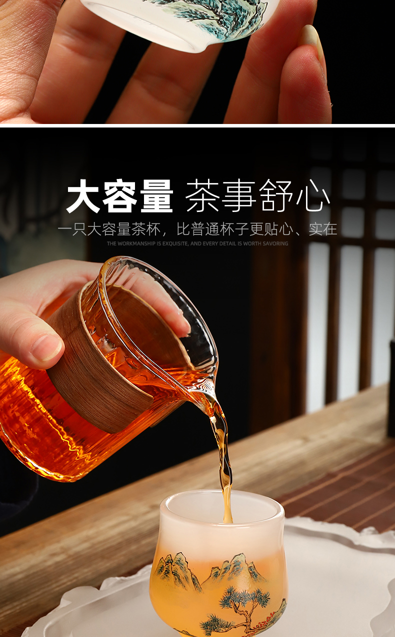 Recreational products under the coloured glaze jade porcelain glaze colorful pure hand - made kung fu tea tea cup sample tea cup glass sheet fullness