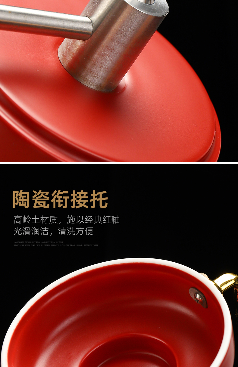 Recreational product gold T8 automatically make tea tea set lazy household ceramics kung fu tea set temperature office