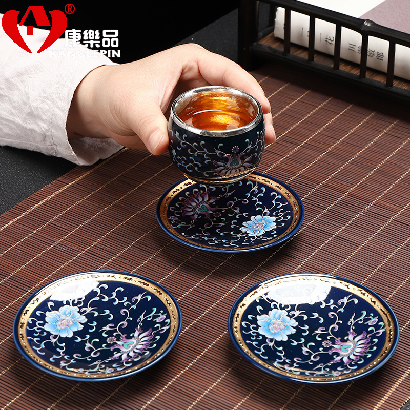 Recreational product ceramic cup mat kunfu tea saucer insulation pad tea tray mat cup holder group tea tea accessories