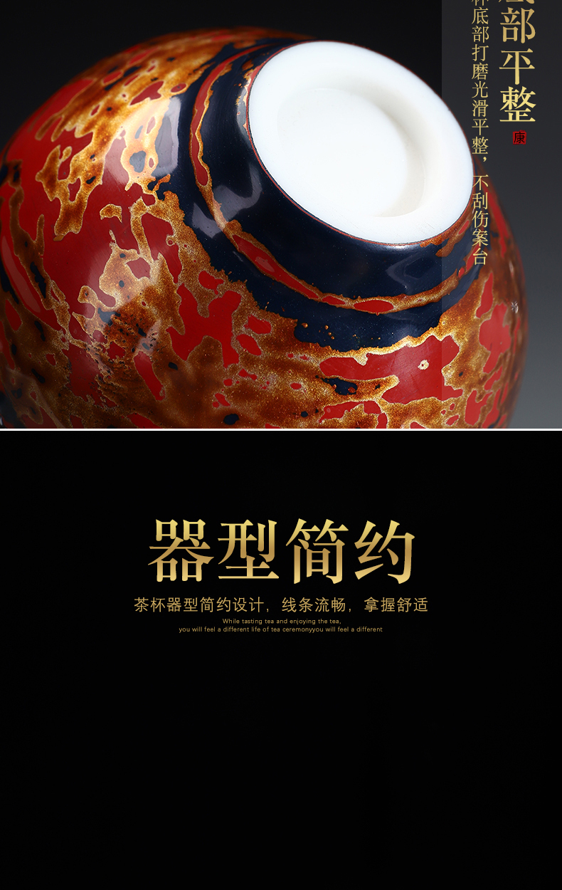 Recreational product type lacquer suet jade white porcelain egg cup ceramic personal master kung fu tea cups, big cup