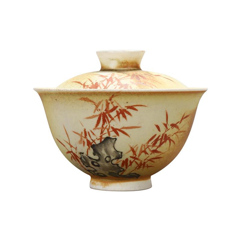 Recreation wood product pure manual water to boil piece can raise hand to bamboo tureen pottery stone kung fu tea tea cup