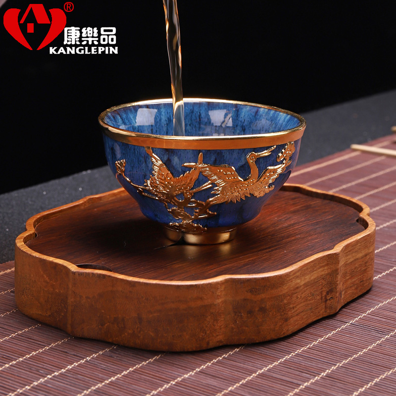 Recreation an inset jades droplets built one tea cup obsidian change with olay kung fu master ceramic cup single cup by hand