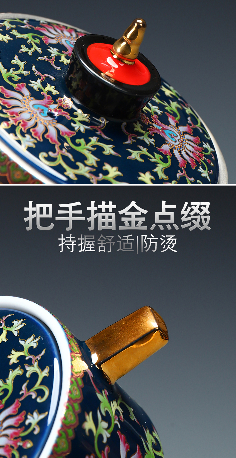 Fit recreational product jingdezhen ceramic coppering. As silver tea set automatically prevent hot lazy people make tea, kungfu tea set