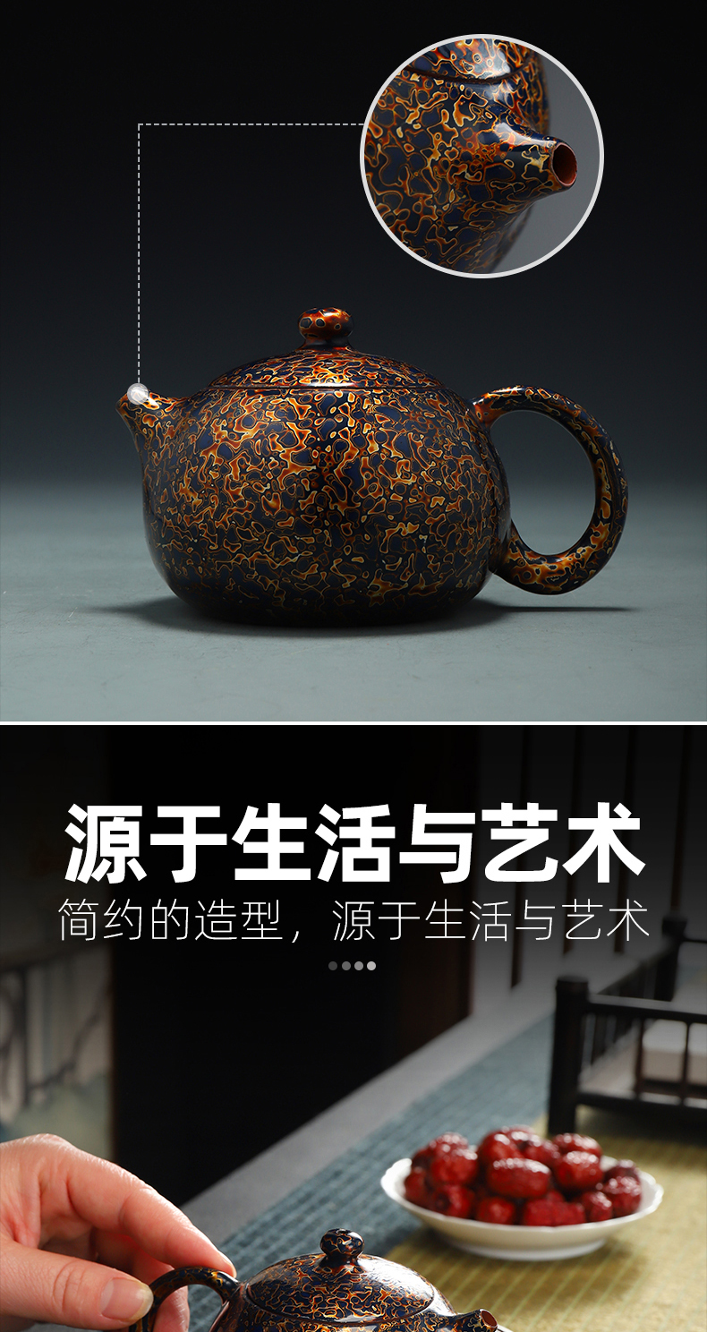 Recreation products it lacquer tea pure manual famous authentic beauty make tea pot of single size suits for