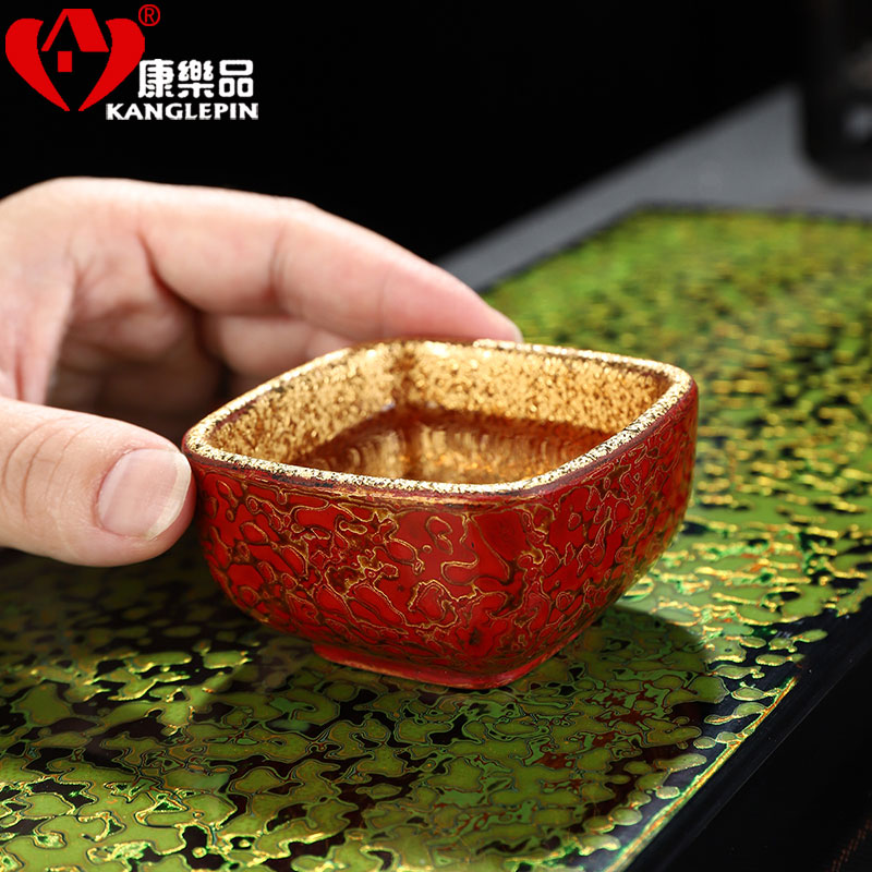 Recreational product gold lacquer tea set of the big cup pure manual violet arenaceous jinzhan master cup single CPU ceramic kung fu tea cups