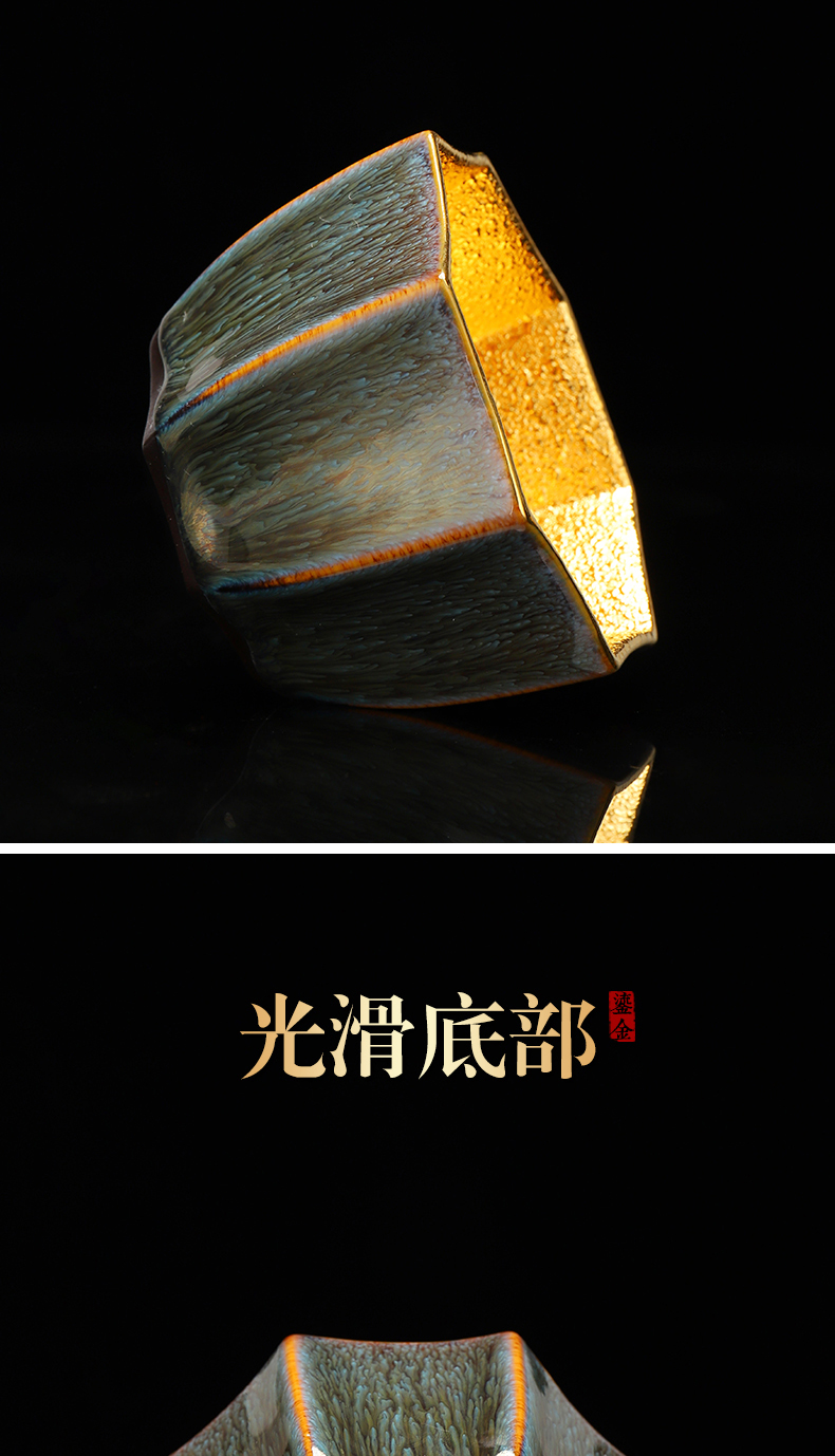 Recreation article 24 k gold 24 k gold master cup tea set built light violet arenaceous manual jingdezhen konoha tea cups