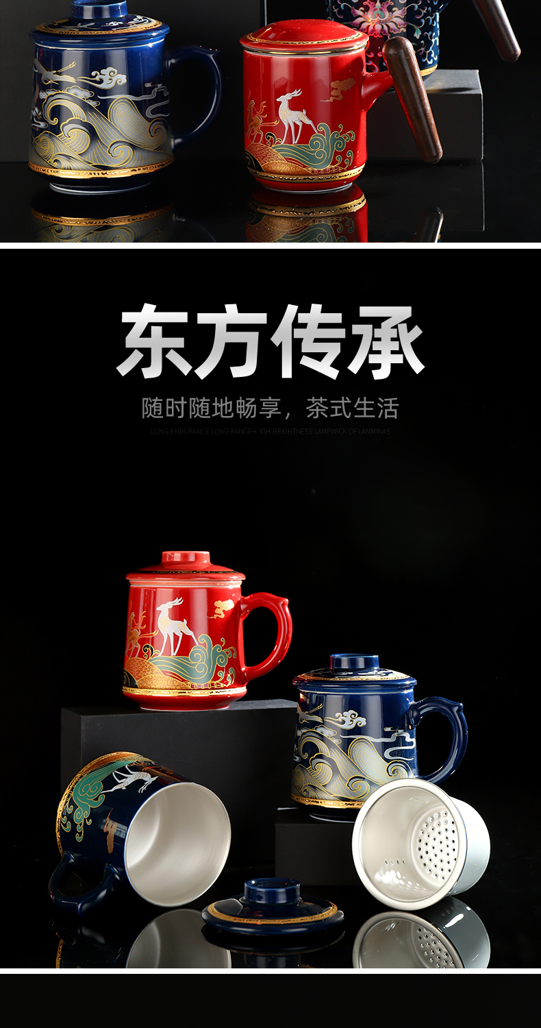 Recreation to both wind tide ceramic keller with GaiLiu silver bladder boss a cup of tea tea tea set