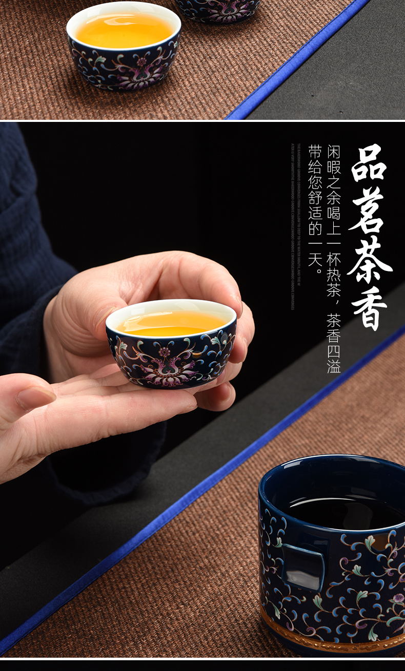 Recreational product witnessing kung fu tea set ceramic crack a pot of three home portable travel can be customized