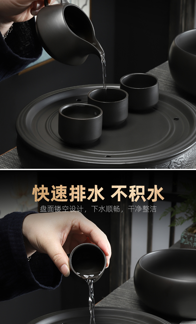 Recreational tea suit with violet arenaceous household gift boxes kung fu tea set gift office four penghu - glance tea cup