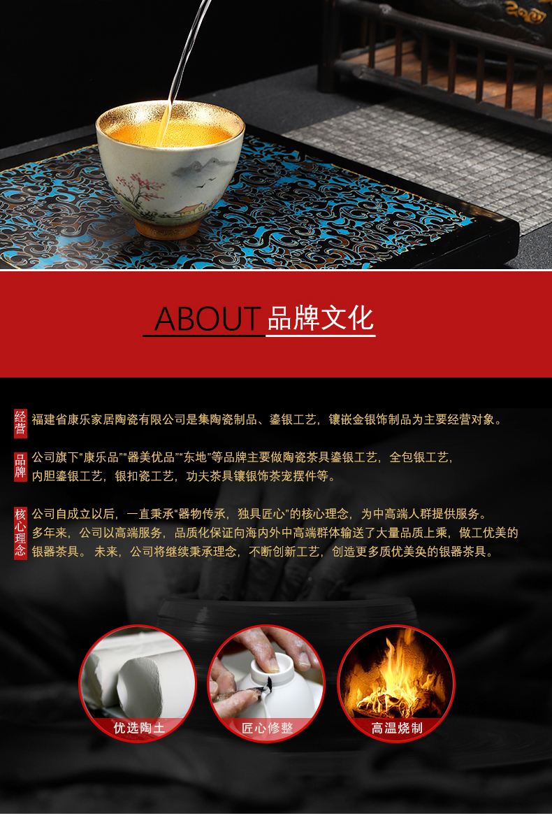 Recreational product gold grind arenaceous kettle pure manual it 24 k gold filtering little teapot tea, kungfu tea set