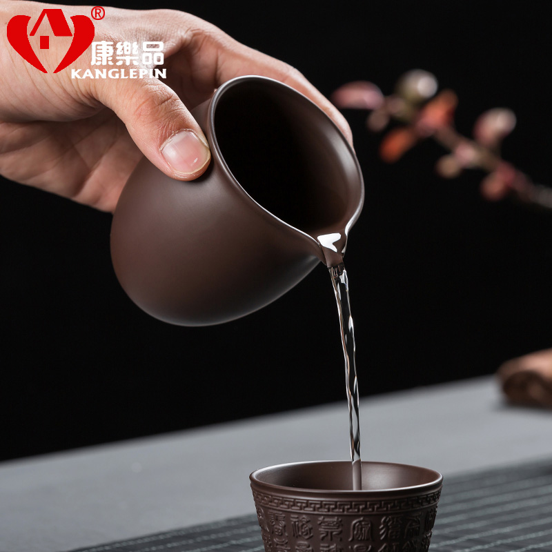 Recreational product yixing zisha handicrafts kung fu tea set fine ore purple purple clay fair keller of tea tea sea points