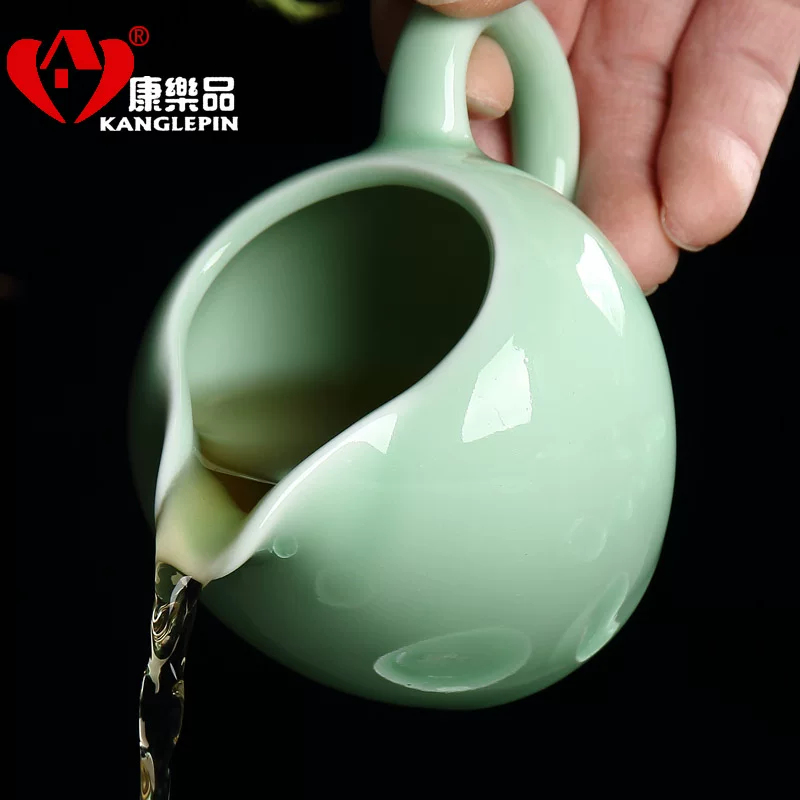 康乐品 Celadon Kung Fu Tea Set Cup Set Little Fish Cup Full Ceramic Tea Cup Cover Bowl Bowl Saimum Cup Cup