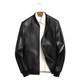 New Genuine Leather Men's Youth Baseball Uniform Fashion Motorcycle Jacket First Layer Sheepskin Short Slim Men's Jacket