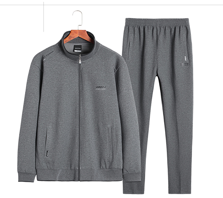 Quần áo thể thao nam cộng với phân bón XL trung niên mùa xuân và mùa thu quần áo nam thêm lớn quần cotton thể thao quần áo unisex