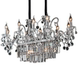 European-Style Chandelier, Light Luxury Living Room Lamp, High-End and Elegant, Suitable for Villas, Hotels, Restaurants, Dining Rooms, French-Style Crystal Chandelier, Rectangular Shape