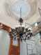 Black Retro French Duplex Living Room Crystal Chandelier, Luxurious and Grand Villa Hotel Lobby Restaurant Staircase Light