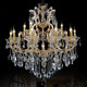 European-Style Duplex Villa Crystal Living Room Chandelier, Staircase Long Chandelier, Luxurious and Grand Hotel Lobby Light