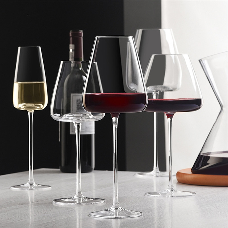 Collection Grade Handmade Red Wine Glass Water Crystal Glass Burgundy Wine High Foot Cup Sub Home Big Wake-up Wine